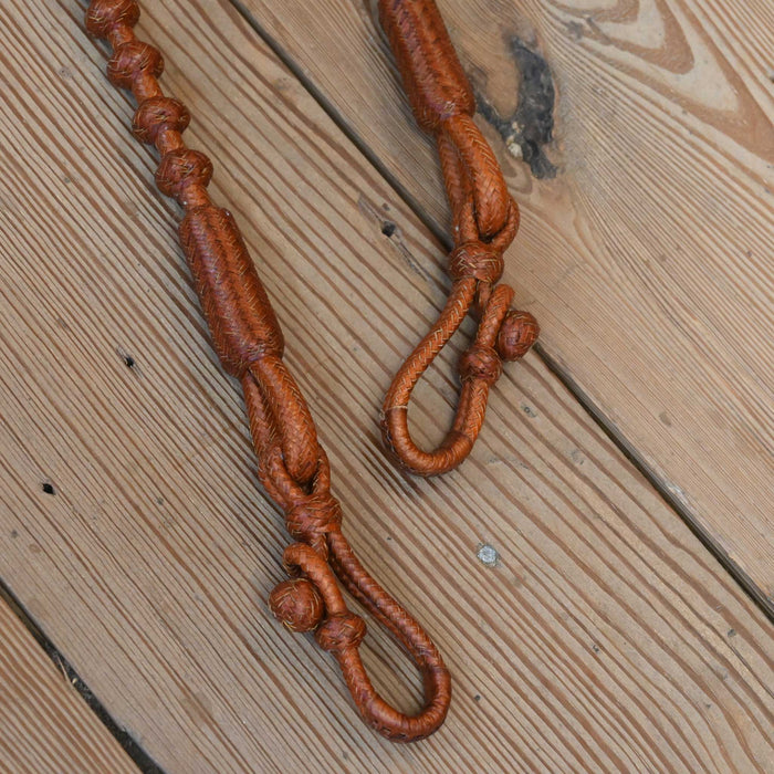 Hand Braided 110" Rawhide Romel Reins