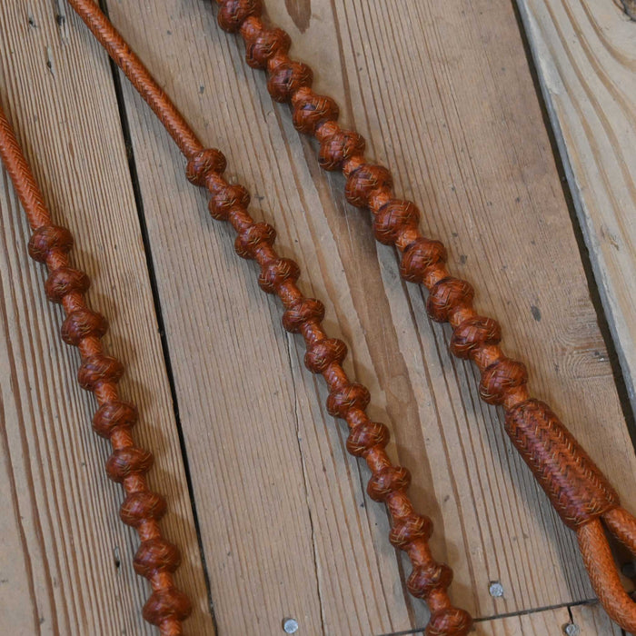 Hand Braided 110" Rawhide Romel Reins
