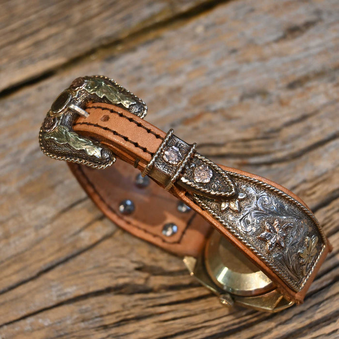 Stunning 1960's Longines Admiral Goldfill Watch w/Sunset Trails Buckle