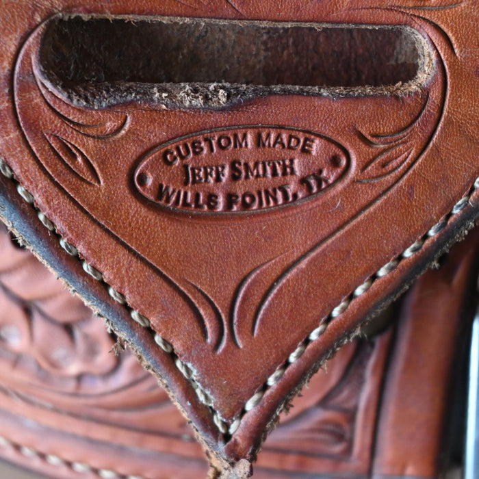 16" USED JEFF SMITH RANCH CUTTING SADDLE Saddles - Used Jeff Smith