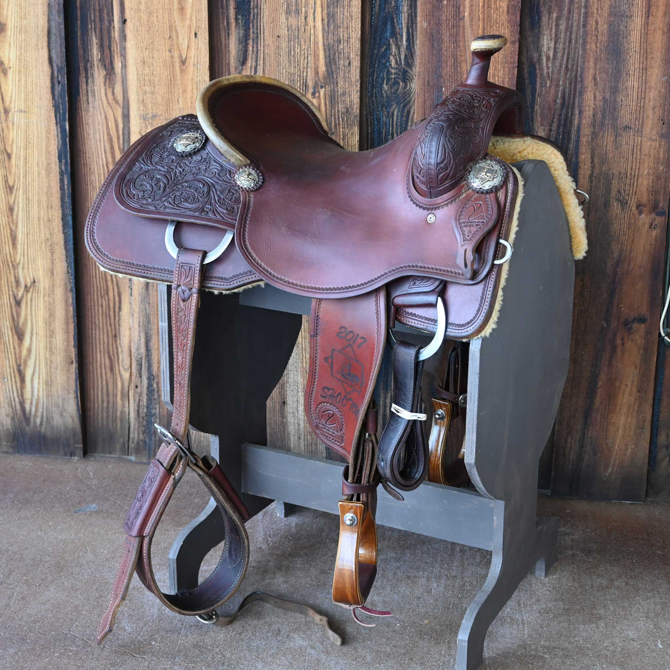 16.5" USED COW HORSE GEAR COW HORSE SADDLE Saddles - Used Cow Horse Gear