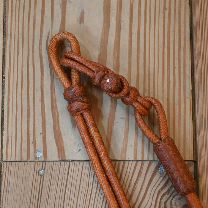 Hand Braided 110" Rawhide Romel Reins