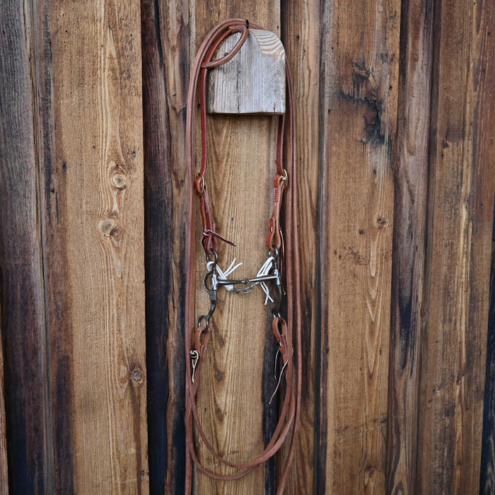 Vaudrey Edge Smooth Snaffle Bridle Rig w/Single Ear Headstall
