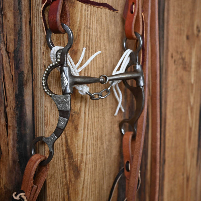 Vaudrey Edge Smooth Snaffle Bridle Rig w/Single Ear Headstall