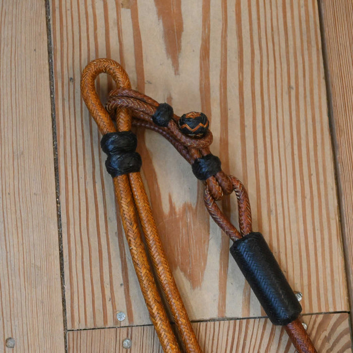 Hand Braided 110" Rawhide Romel Reins