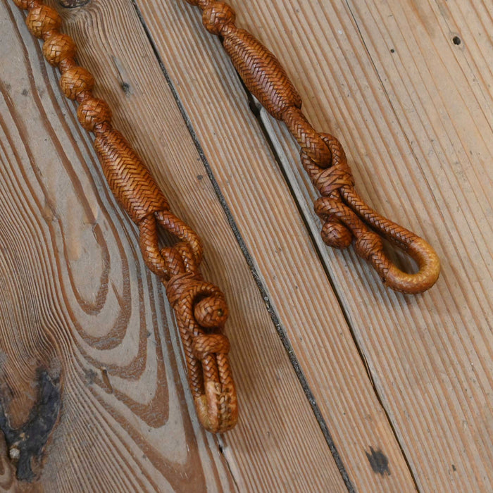 Hand Braided 100" Rawhide Romel Reins