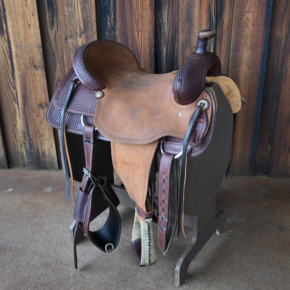 17" USED CORRIENTE ROPING SADDLE