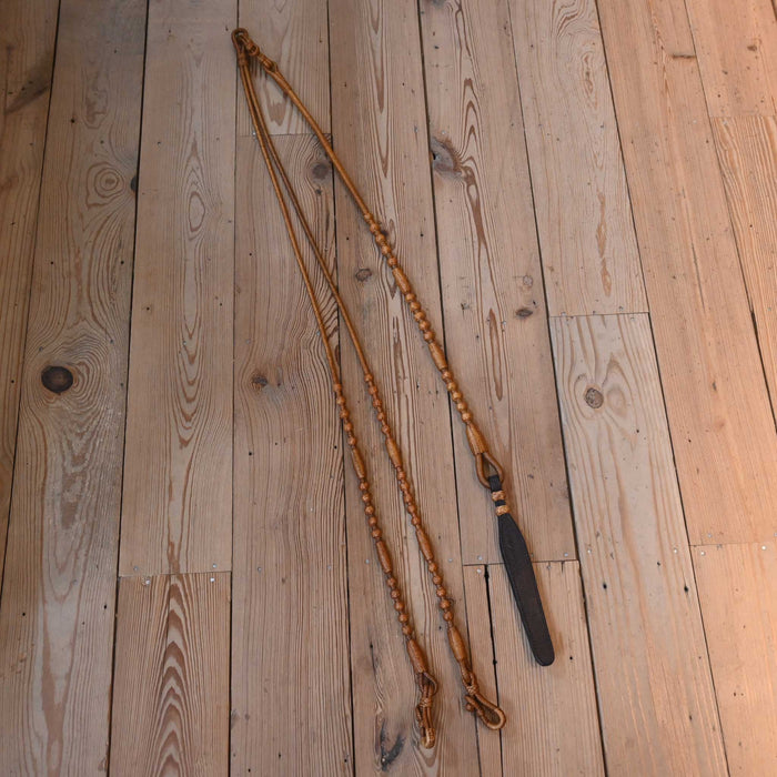 Hand Braided 110" Rawhide Romel Reins