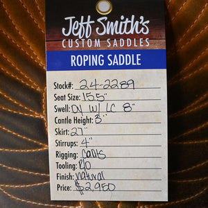 15.5" USED JEFF SMITH ROPING SADDLE Saddles Jeff Smith