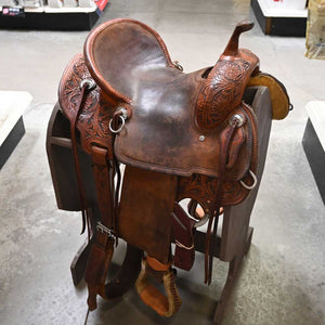 14" USED FORT WORTH BARREL SADDLE Saddles Fort Worth Saddle Co.   