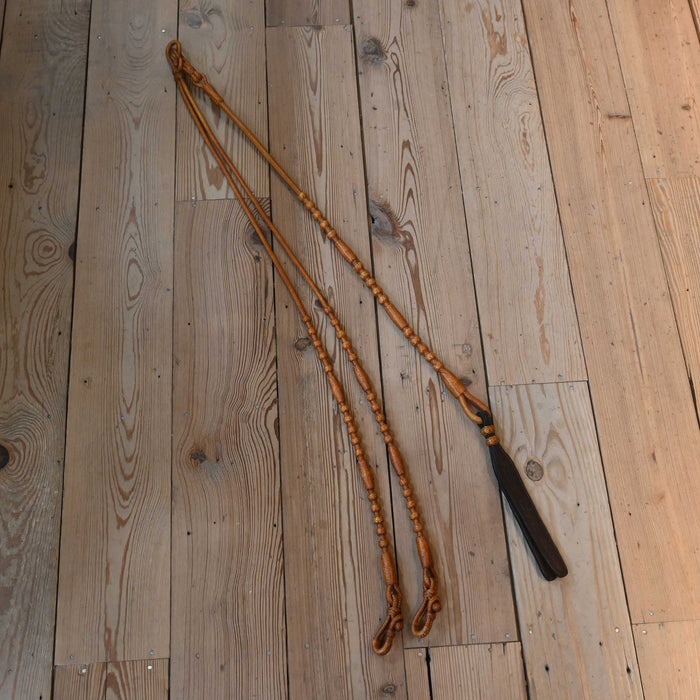 Hand Braided 102" Rawhide Romel Reins