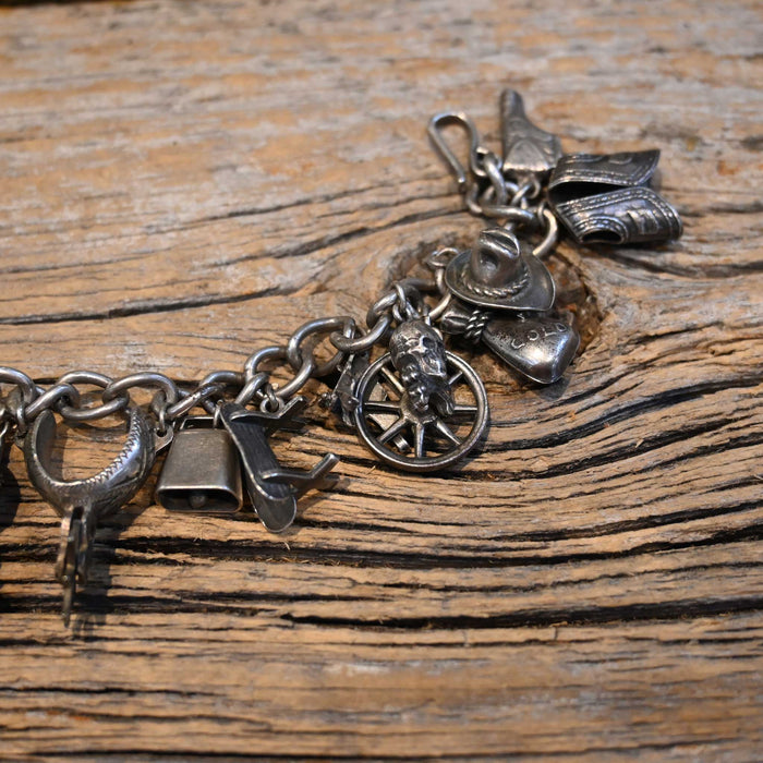1950's-60's Sterling Silver Charm Bracelet Collectibles MISC
