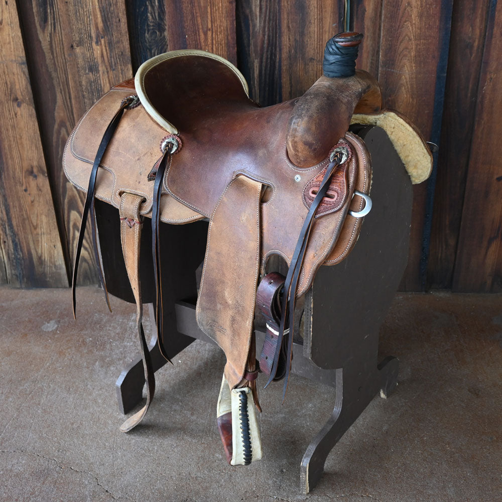 16" USED JEFF SMITH ROPING SADDLE