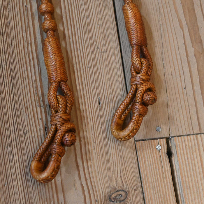 Hand Braided 102" Rawhide Romel Reins