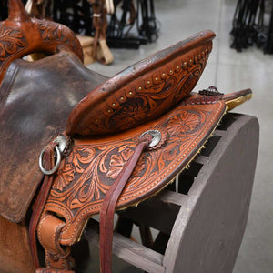 14" USED FORT WORTH BARREL SADDLE Saddles Fort Worth Saddle Co.   