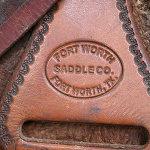 14" USED FORT WORTH BARREL SADDLE Saddles Fort Worth Saddle Co.   