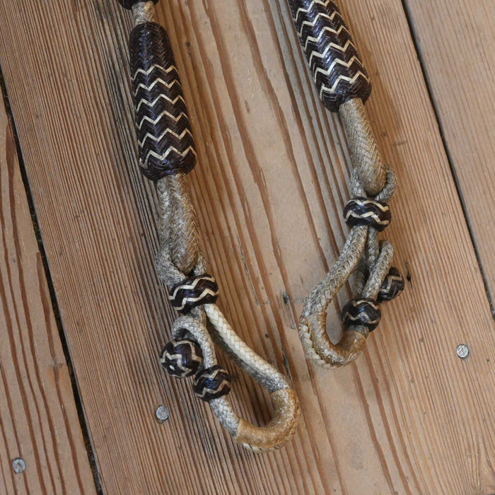 Hand Braided 108" Rawhide Romel Reins