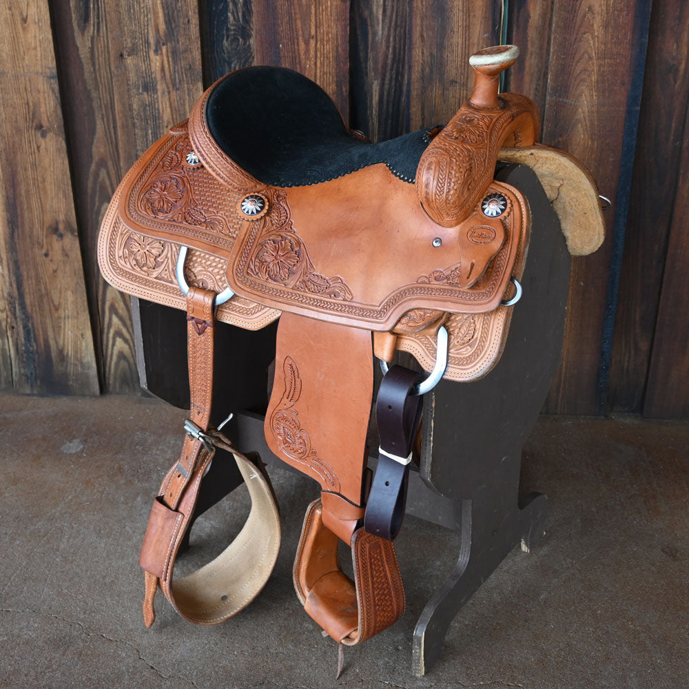 16" USED HUD ROBERTS ROPING SADDLE