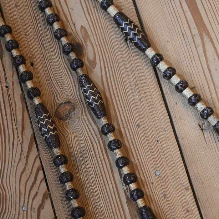 Hand Braided 108" Rawhide Romel Reins