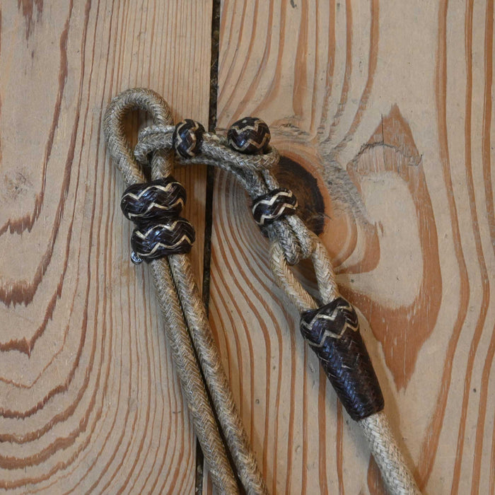 Hand Braided 108" Rawhide Romel Reins
