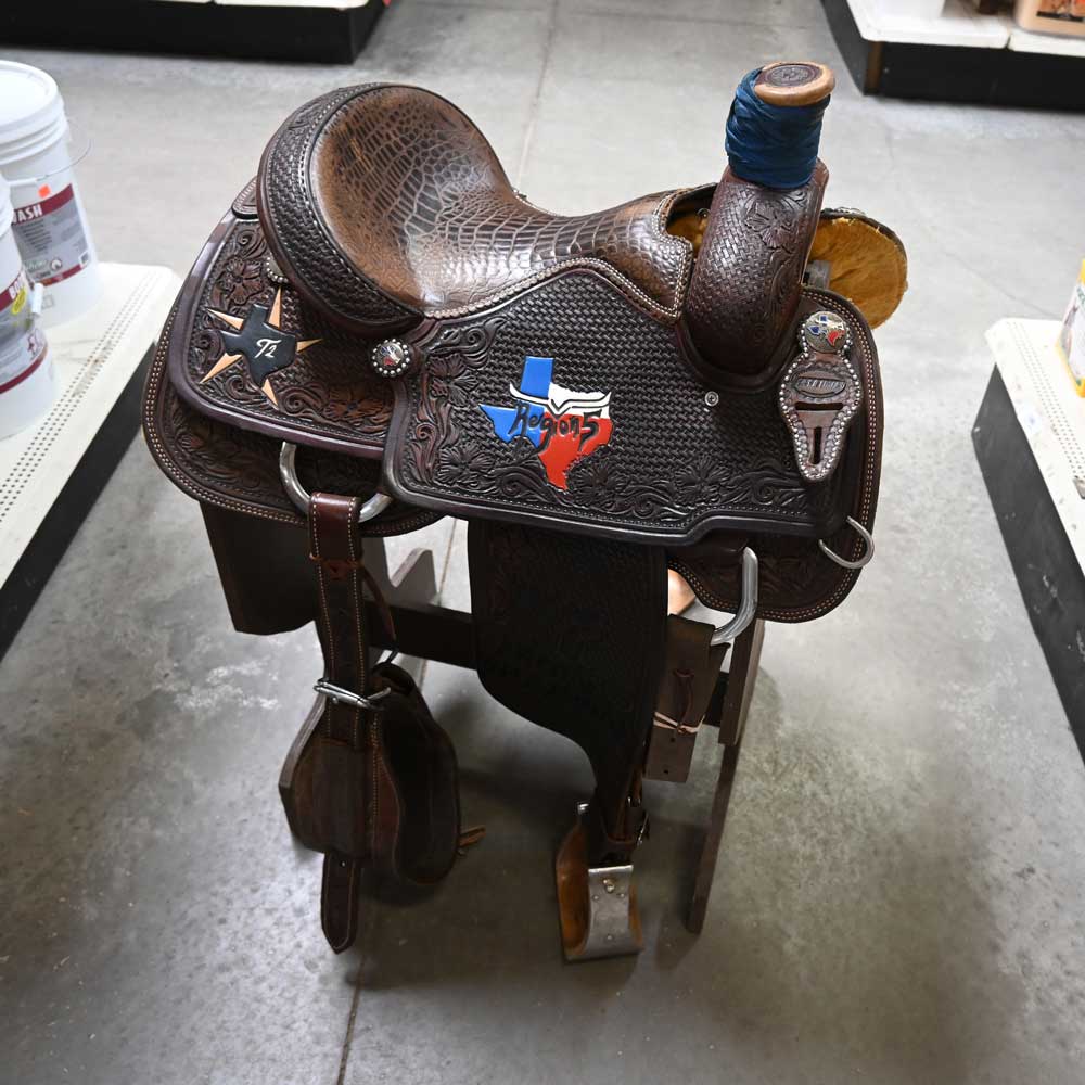 14.5" USED COWPUNCHER FAST TIMES ROPING SADDLE