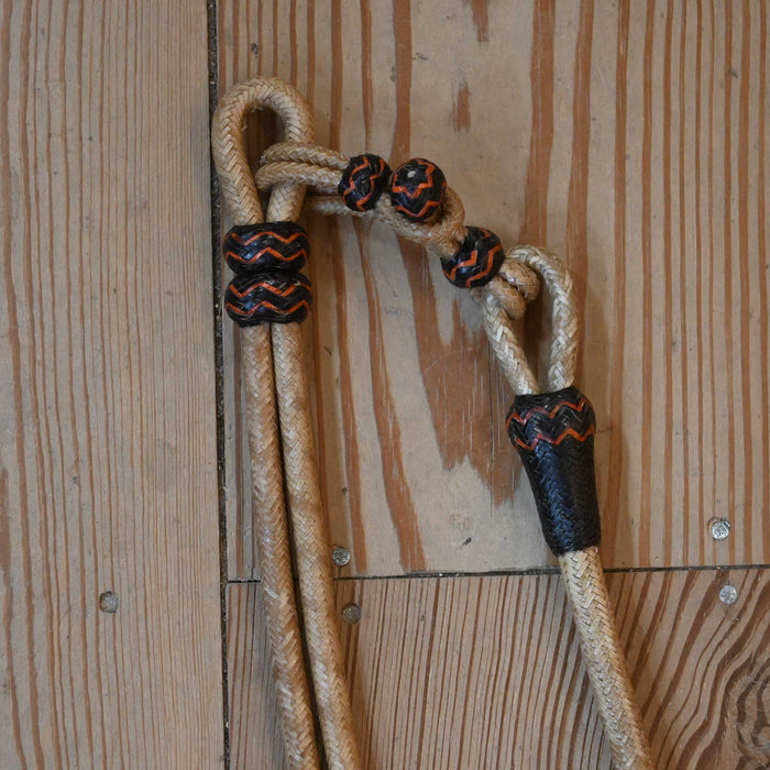 Hand Braided 108" Rawhide Romel Reins