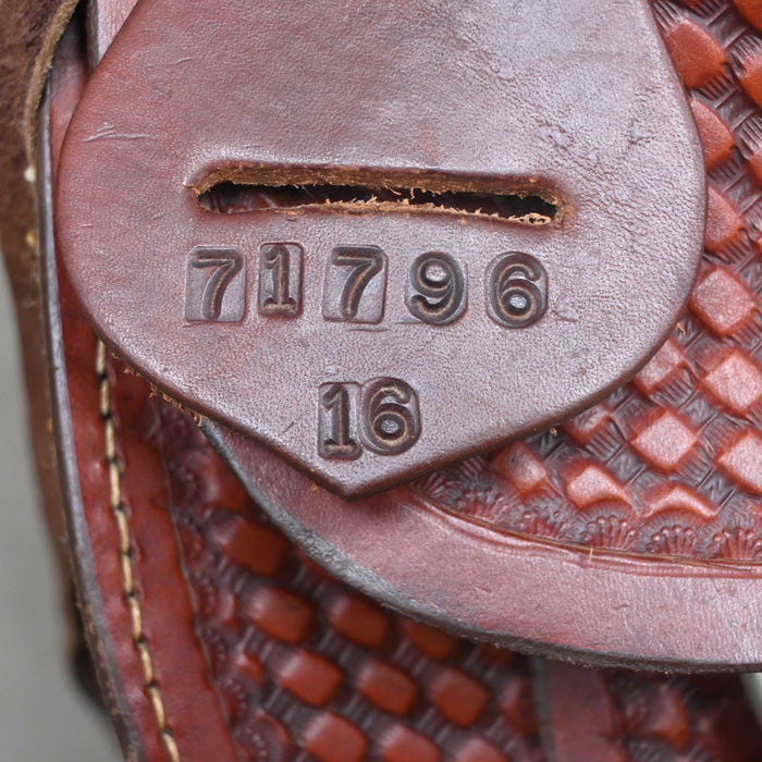 16" USED CIRCLE T TEAM ROPING SADDLE