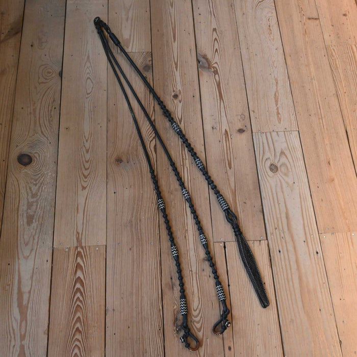 Hand Braided 110" Rawhide Romel Reins