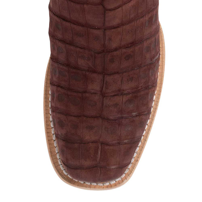 R. Watson Women's Nubuck Rhubarb Caiman Belly Cutter Toe Boot WOMEN - Footwear - Boots - Western Boots R Watson