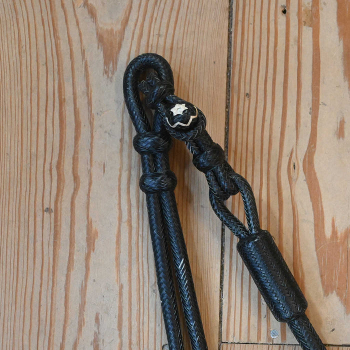 Hand Braided 110" Rawhide Romel Reins