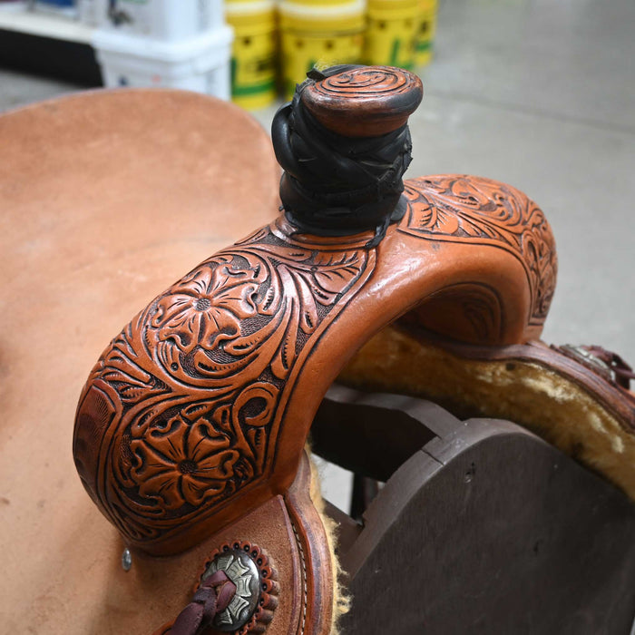 15" USED TRENT WARD RANCH CUTTER SADDLE