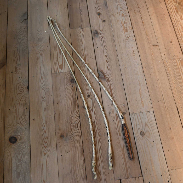 Hand Braided 110" Rawhide Romel Reins