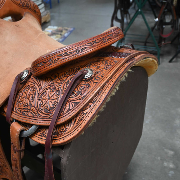 15" USED TRENT WARD RANCH CUTTER SADDLE