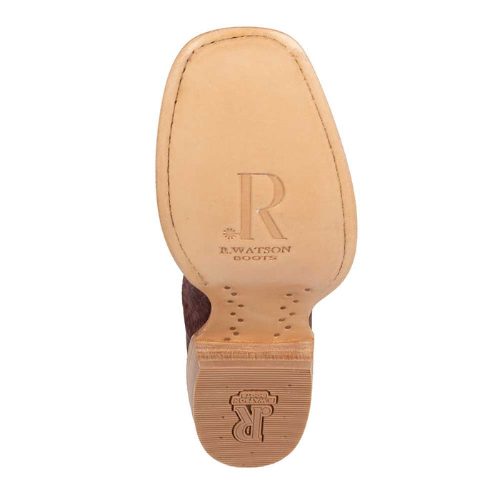 R. Watson Women's Nubuck Rhubarb Caiman Belly Cutter Toe Boot WOMEN - Footwear - Boots - Western Boots R Watson
