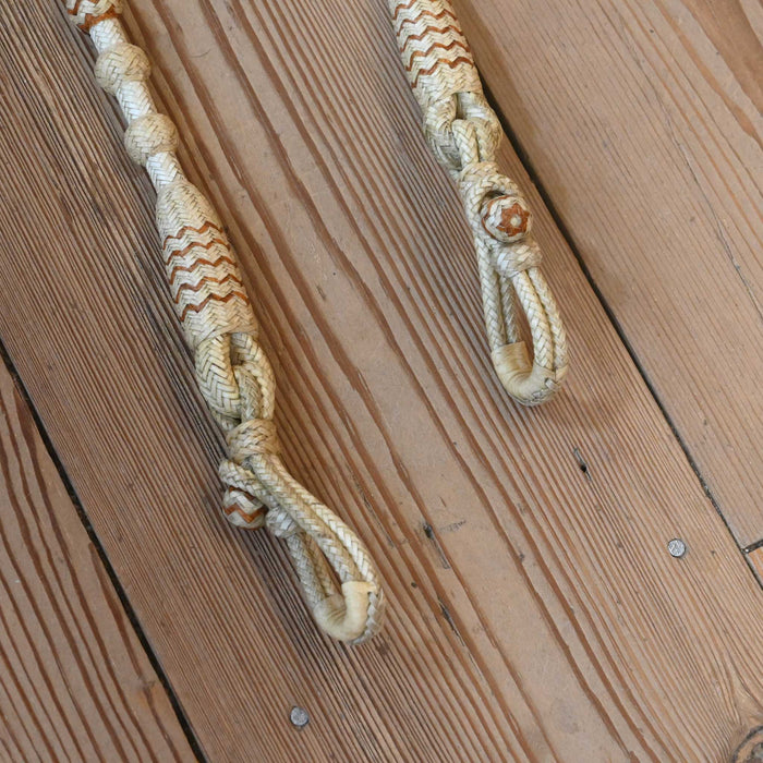 Hand Braided 110" Rawhide Romel Reins