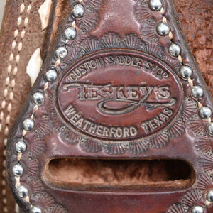 14" USED TESKEY'S BARREL SADDLE Saddles TESKEY'S SADDLERY LLC   