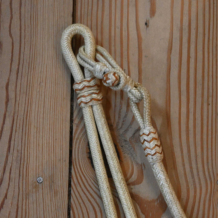 Hand Braided 110" Rawhide Romel Reins
