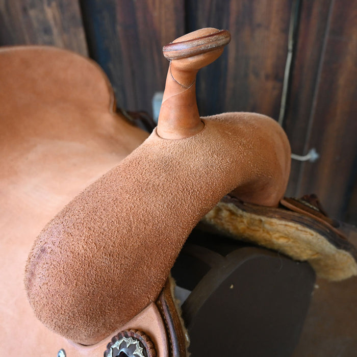 16.5" USED JEFF SMITH CUTTING SADDLE Saddles - Used Jeff Smith