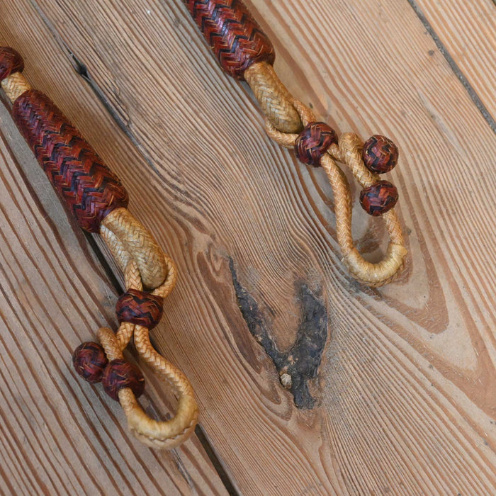Hand Braided 108" Rawhide Romel Reins