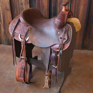 15.5" USED JEFF SMITH COWBOY SADDLE Saddles Jeff Smith