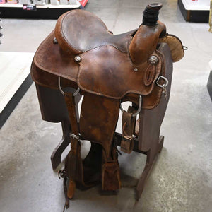 14" USED CACTUS ROPING SADDLE Saddles CACTUS SADDLERY   