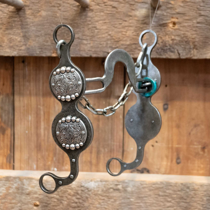 Paul Petska Washer Port Bit w/Silver Dotted Conchos