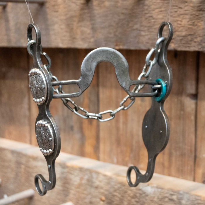 Paul Petska Washer Port Bit w/Silver Dotted Conchos