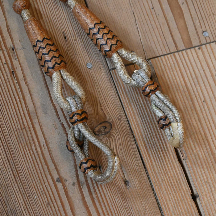 Hand Braided 108" Rawhide Romel Reins