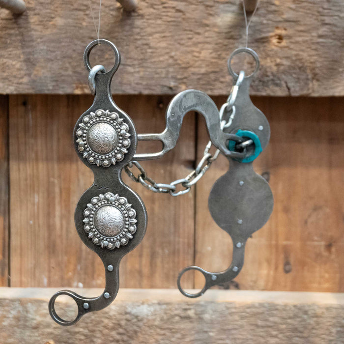 Paul Petska Washer Port Bit w/Classic Silver Conchos