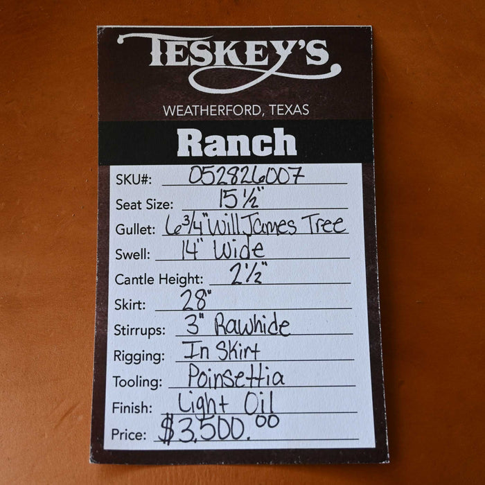 15.5" TESKEY'S RANCH SADDLE