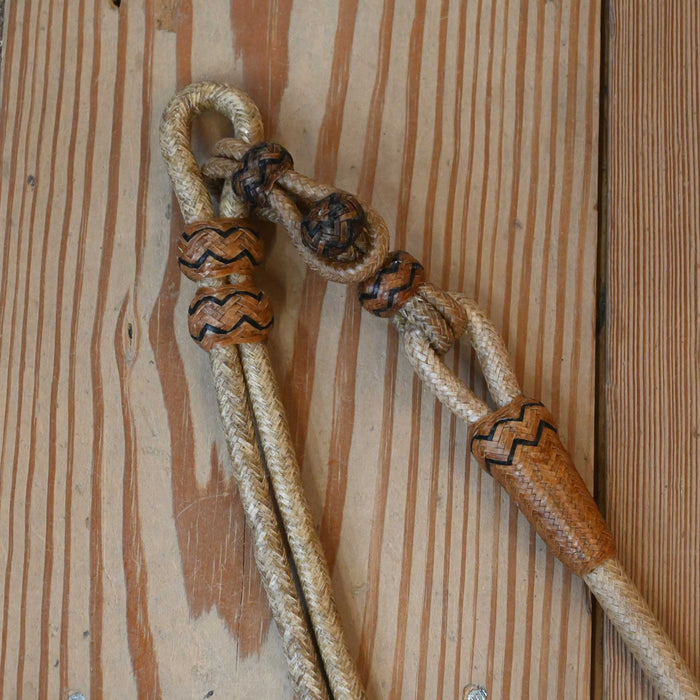 Hand Braided 108" Rawhide Romel Reins