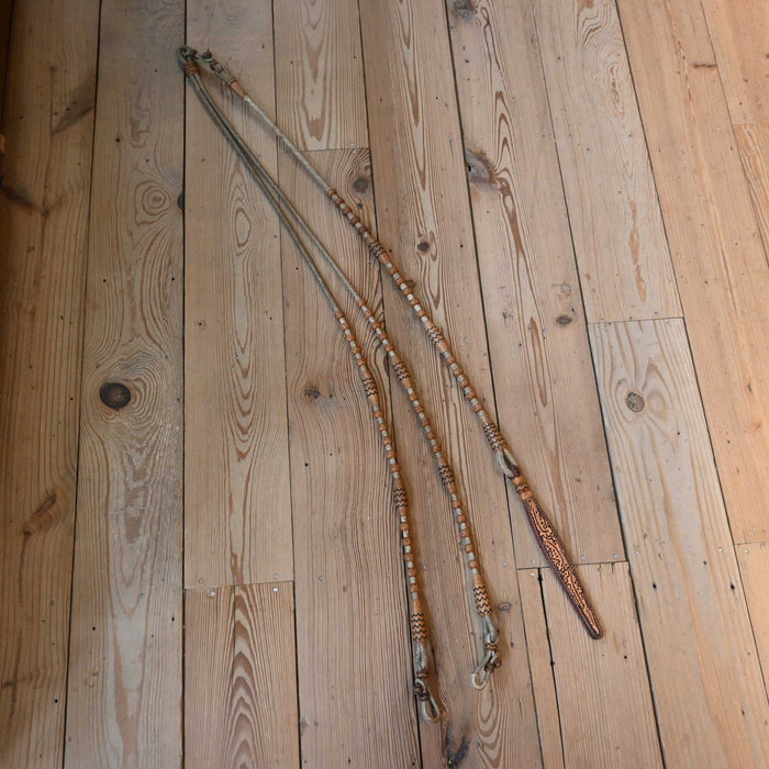 Hand Braided 108" Rawhide Romel Reins