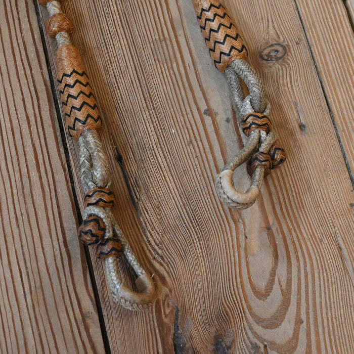 Hand Braided 108" Rawhide Romel Reins