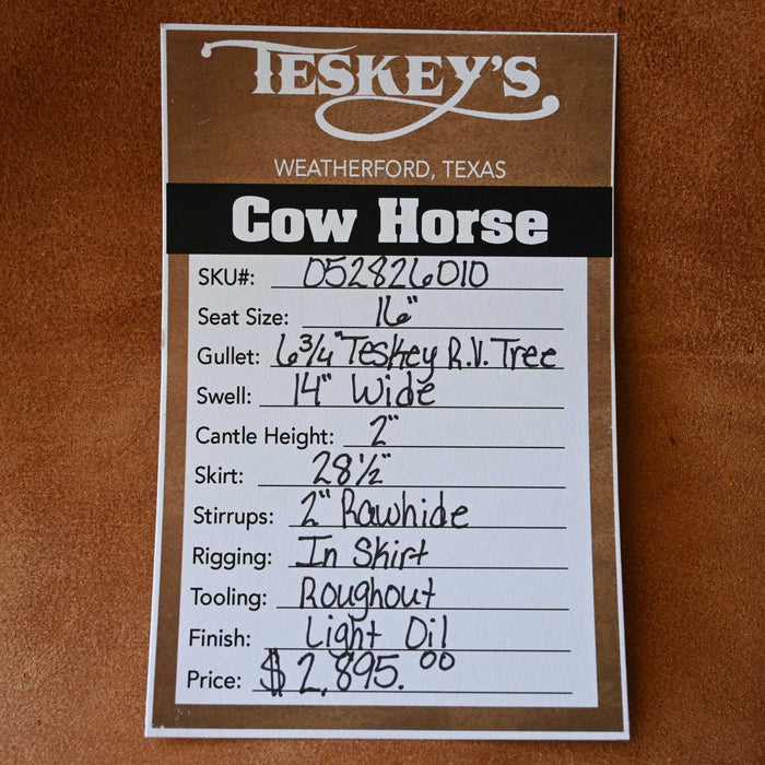 16" TESKEY'S RANCH VERSATILITY SADDLE Saddles - New Teskey's Saddlery
